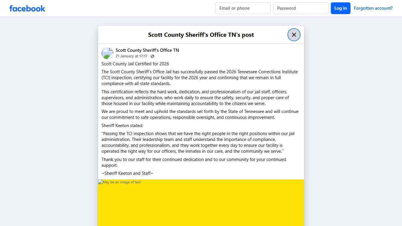 Scott County Jail... - Scott County Sheriff's Office TN Facebook